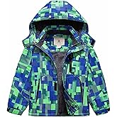 CREATMO US Boy's Waterproof Ski Jacket Warm Winter Snow Coat Windproof Snowboarding Rain Jacket