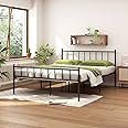 HLIPHA Queen Size Metal Platform Bed Frame with Heavy Duty Metal Slat Support,14" Height Easy Assembly Mattress Foundation,No Box Spring Needed,Black
