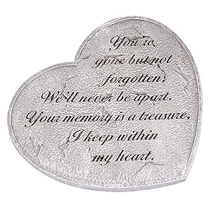 Gone But Not Forgotten Bereavement Heart Shaped 11 in. Garden Stepping Stone