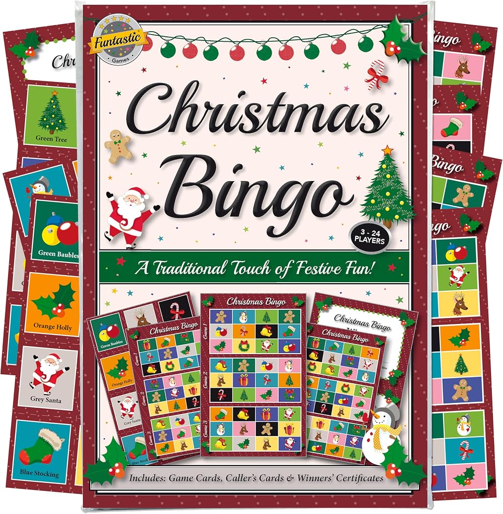 eDigital Creations Christmas Party Bingo Game Fun Family Friends Office Pub
