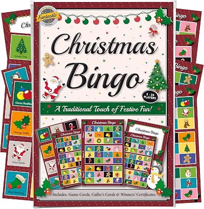 eDigital Creations Christmas Party Bingo Game Fun Family Friends Office Pub