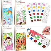 4Pack Mini Paint Pad, Mini Paint Pads, Watercolor Paint Pad, Pocket Watercolor Painting Book, Mess Free Water Color Paint Set Arts, Travel Paint Watercolor Coloring Book Set for kids, Boys and Girls