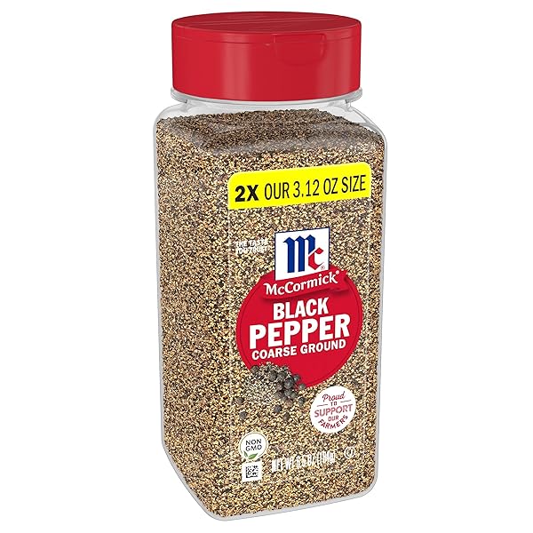 MCCORMICK COARSE GROUND BLACK PEPPER, 6.5 OZ