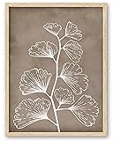 EcoHest Wabi-Sabi White Botanical Framed Wall