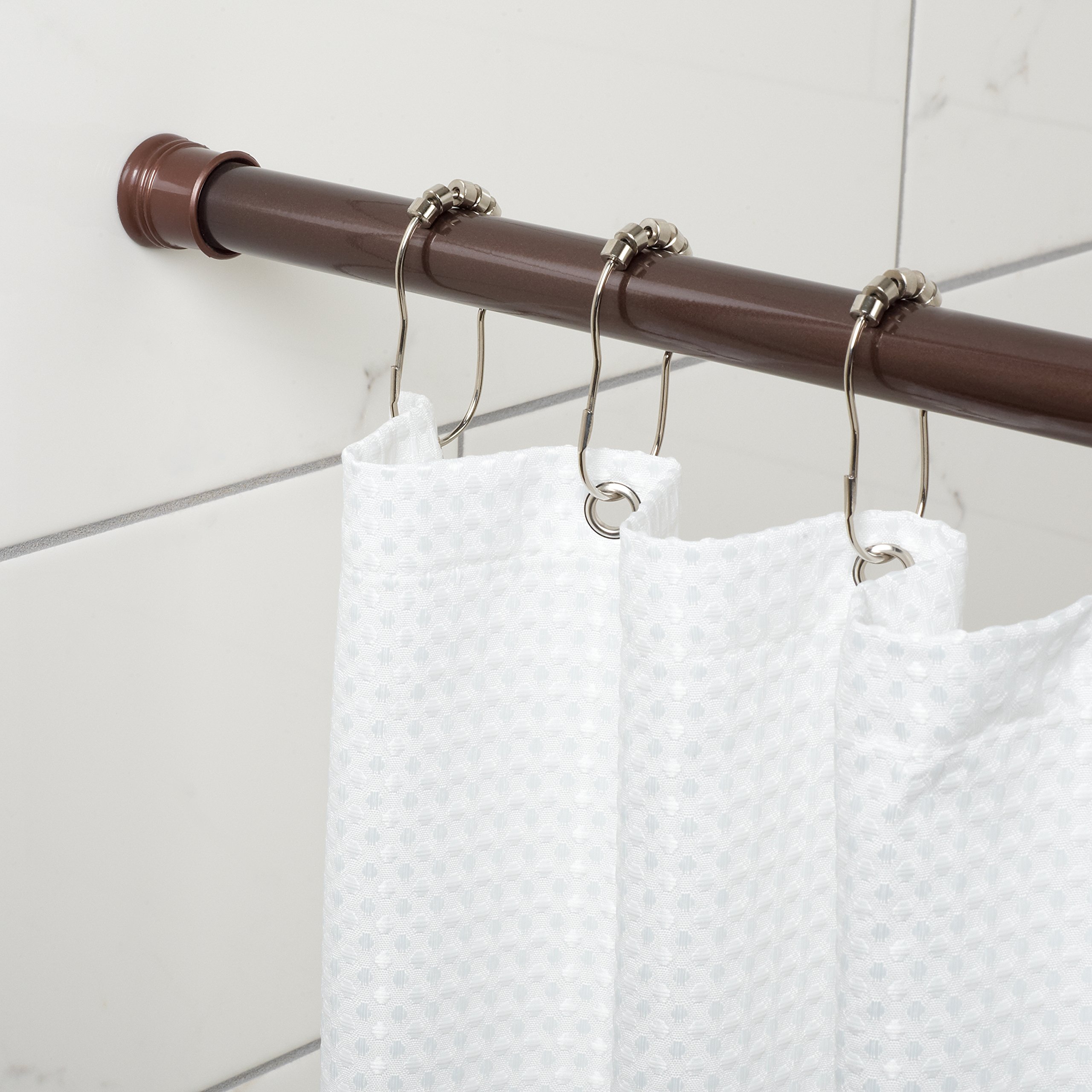 Zenna Home Bronze 505RB, Tension Shower Curtain Rod, 43 to 72-Inch, Oil Rubbed 72 Inches (Missing Endcaps)