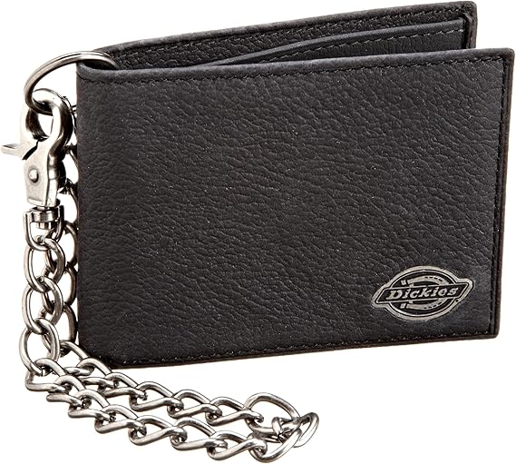 Dickies Mens Wallet with Chain Leather Security Bifold Truckers
