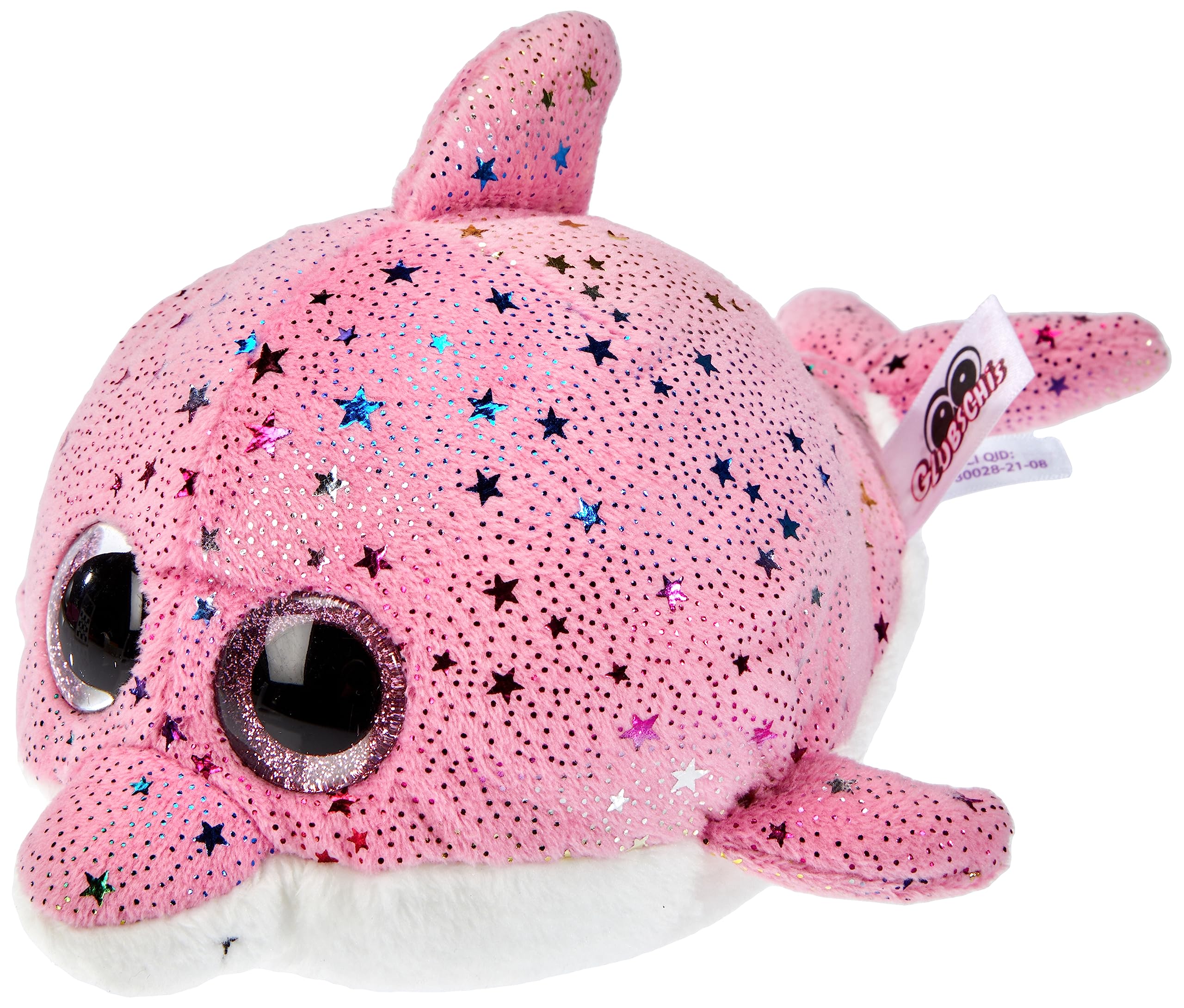 NICI Glubschis: The Original Cuddly toy dolphin Delfina 15 cm - Sea creature plush toys for girls, boys and babies, Pink stuffed animal with big glittery eyes for cuddling & playing