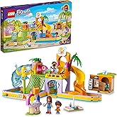 LEGO Friends Water Park Toy Building Set 41720 Pretend Play Kit with Swimming Pool Slides, Water Canons, and Two Mini-Dolls, Heartlake City Toy, Birthday Gift Idea for Kids Boys Girls Ages 6+ Years