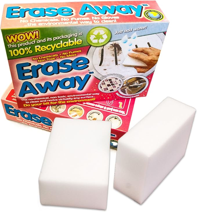 Oven Pride Erase away non chemical magic sponge (2 Packs = 4 Sponges