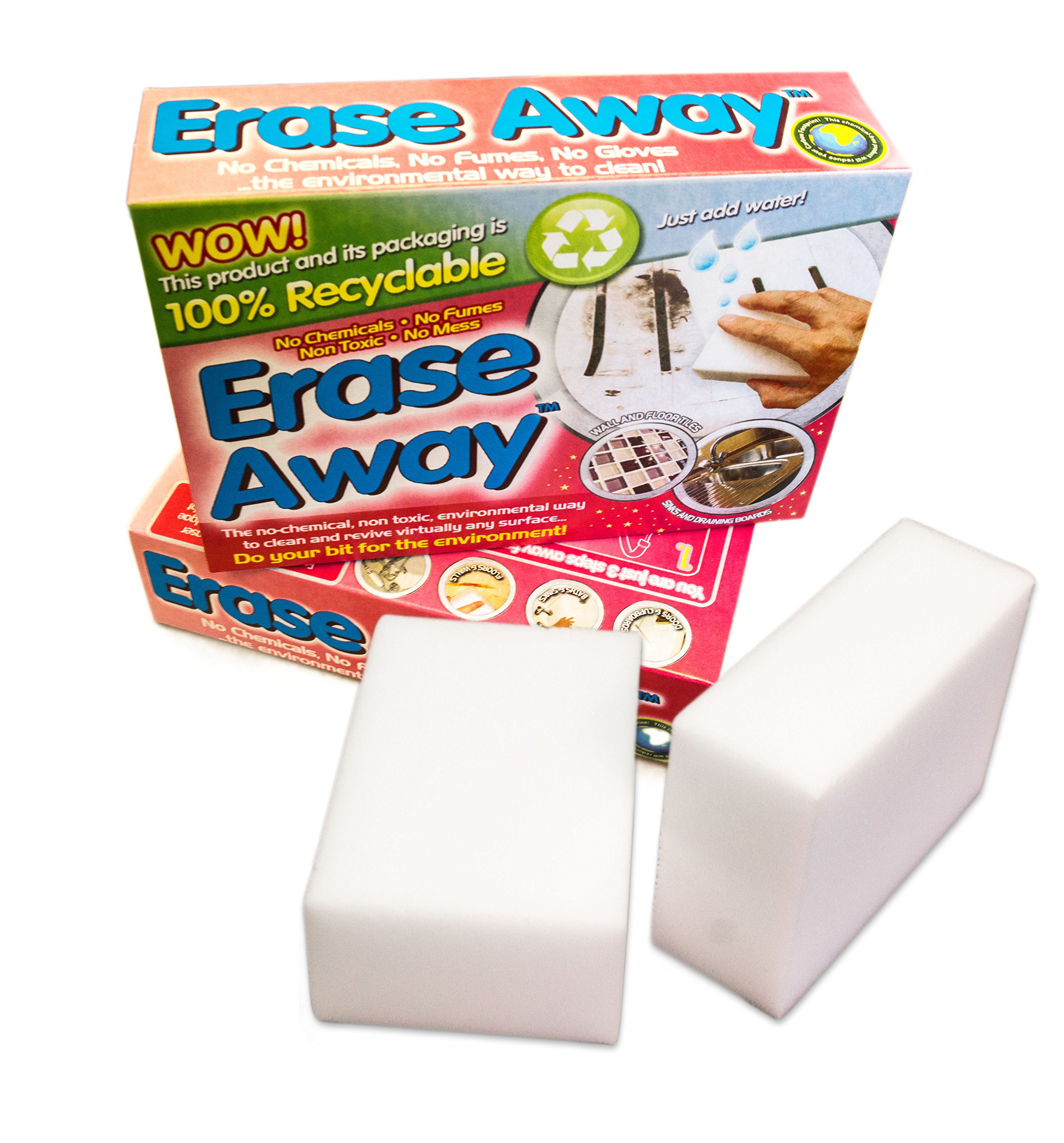 OVEN PRIDE Erase away non chemical magic sponge (2 Packs = 4 Sponges)