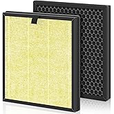 AP303 AP304 Replacement Filters, Compatible with DAYETTE ＆ FRESHDEW Air Purifier AP303/AP304, H14 HEPA Filter with Activated Carbon, 2 Pack (Pet Filter)