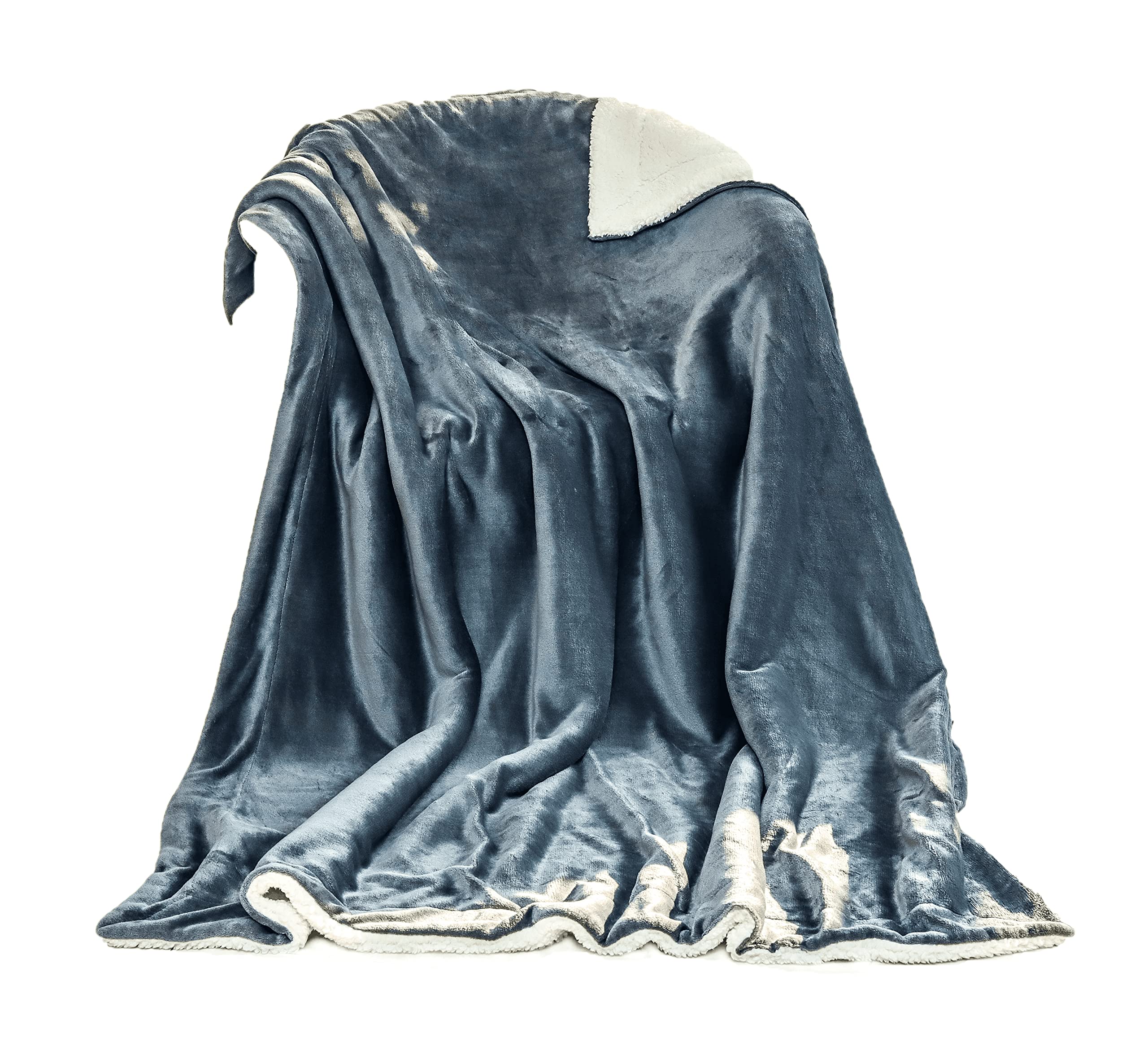 funky gadgets Sherpa Fleece Blanket Bed Throws Blankets For Sofas Fluffy Soft Thick Warm Blanket- Blanket Throws for Travel Dark Grey Single, 130cmx150cm