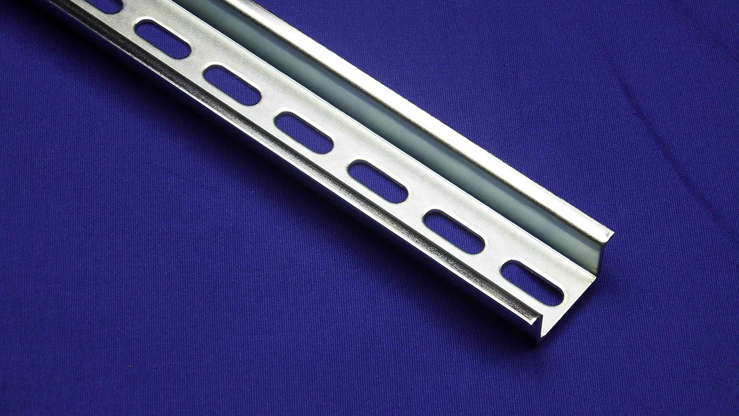 10 Pcs Slotted Design Steel DIN Mounting Rail 1m Length x 35mm Width x 7.5mm Height Buy Online