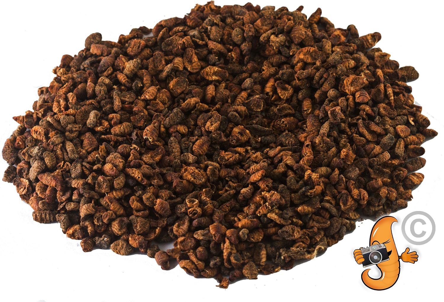 Chubby Mealworms Dried Silkworm Pupae (1Litre), Dried Silkworm for Wild Birds Koi Fish, Reptiles, Turtles & Other Animals - Image 3