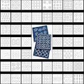 Marspark 50 Pcs Plastic Sashiko Stencils 4.7 x 4.7 Inch Sashiko Template | Geometric Sashiko 50 Different Designs Drawing Line Quilting Embroidery Pattern for Sewing Hand Quilting and Embroidery