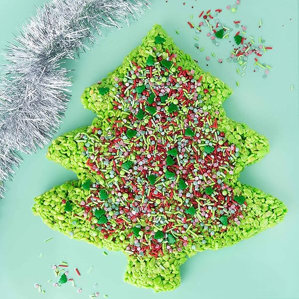 SWEETS INDEED SPRINKLES, EDIBLE SPRINKLE MIX, PERFECT FOR CAKE DECORATIONS, BAKING, ICE CREAM, COOKIES, CUPCAKE TOPPER, 4 OUNCES (CHRISTMAS)