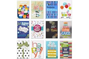 Hallmark Assorted Birthday Greeting Cards (12 Cards and Envelopes)