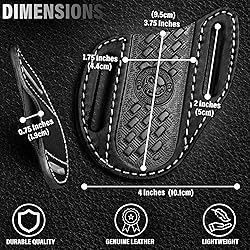 Red Scorpion Handmade Leather Knife Sheath for Belt