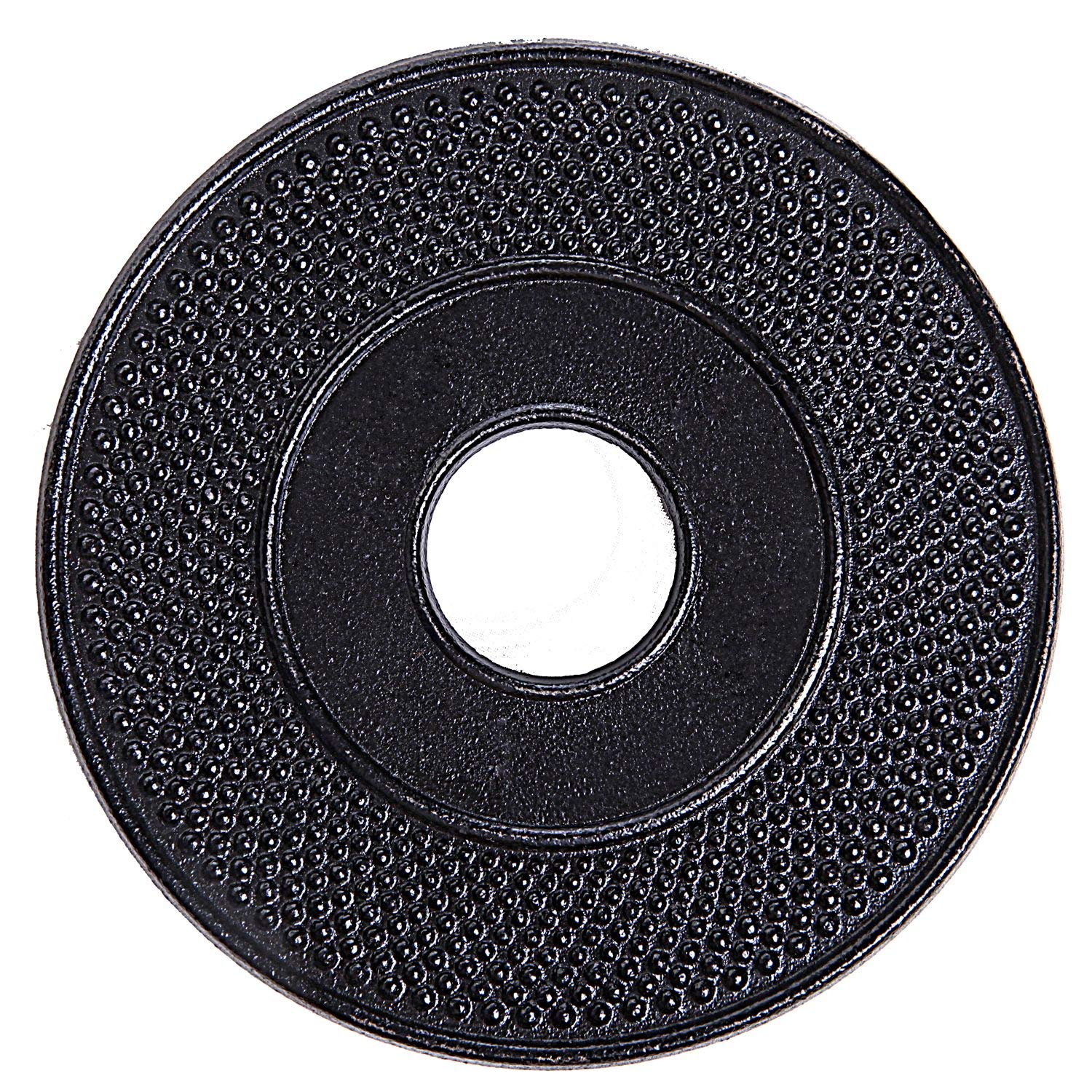 Webao Cast Iron Trivet 13.5cm Hot Pot Holder Decorative Insulation Mat with Non Slip Feet Black