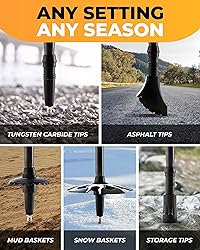 Foxelli Trekking Poles – Lightweight Collapsible