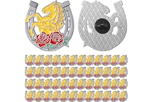 Thiccywoov Derby Party Lapel Pins Horse Racing Lucky Horseshoe Brooch for 150th Derby Party Supply Horse Lovers Decor