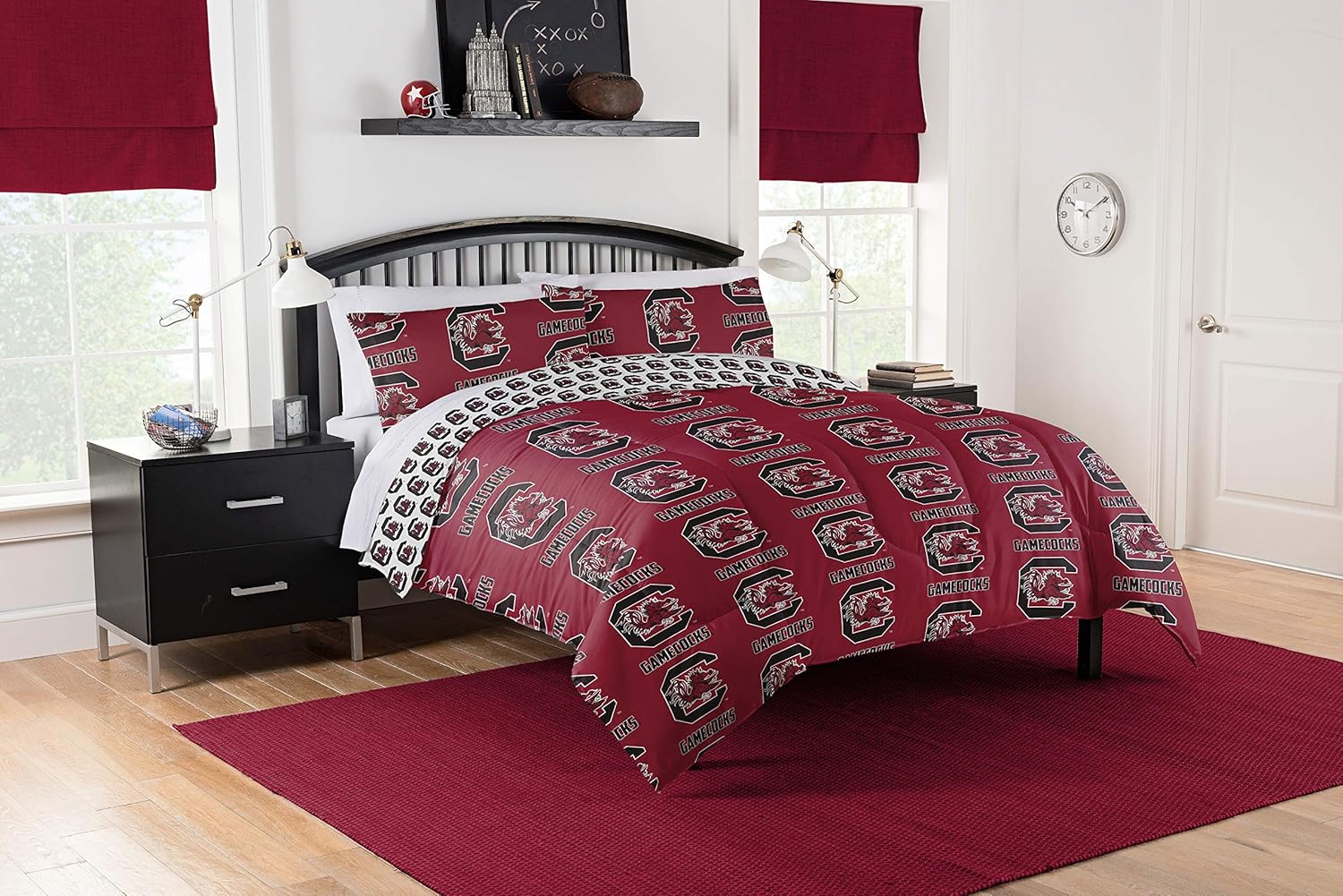 South Carolina Gamecocks Full Comforter & Sheet Set (5 Piece Bed In A Bag)