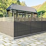 Laneetal Balcony Privacy Screen 1.8x6m Anthracite HDPE Sun Wind Protection Rope view 3