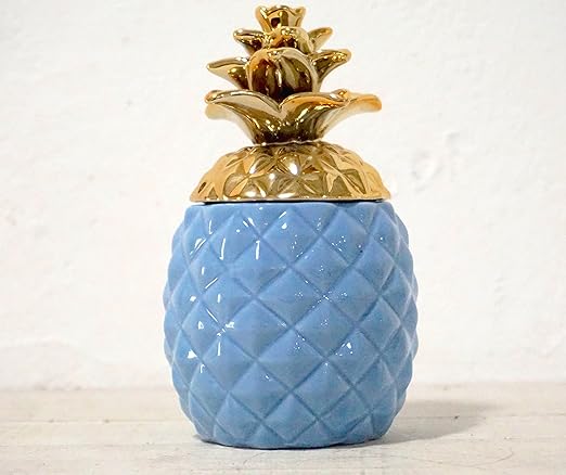Colorful Pineapple Cookie Jar With Lid Ceramic Container