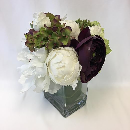 Amazon Com Rg Style Silk Mixed Decorative Vase Artificial Floral
