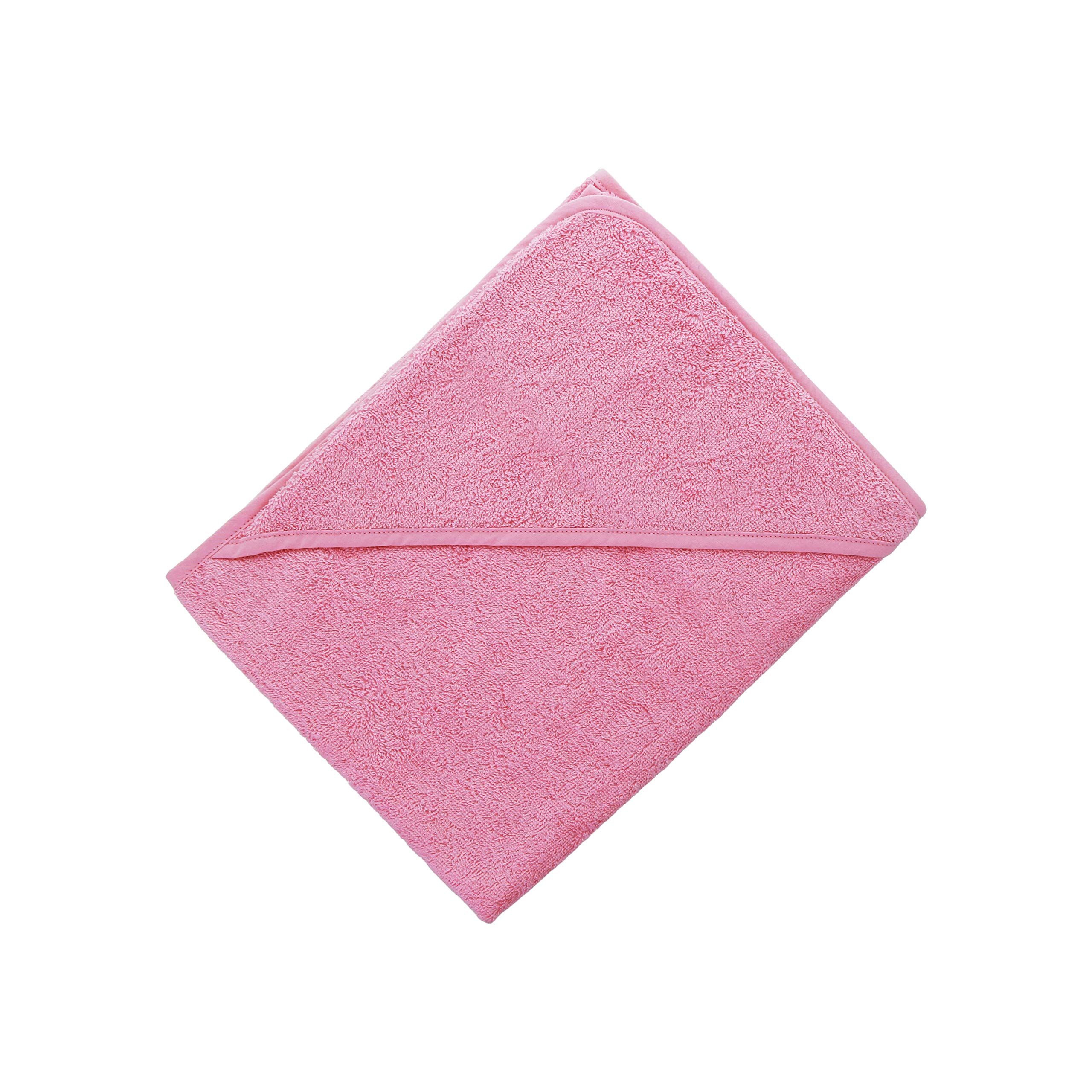 aztex Soft Hooded Cotton Baby Wrap Towel, 100% Cotton, 73cm x 73cm, Pink