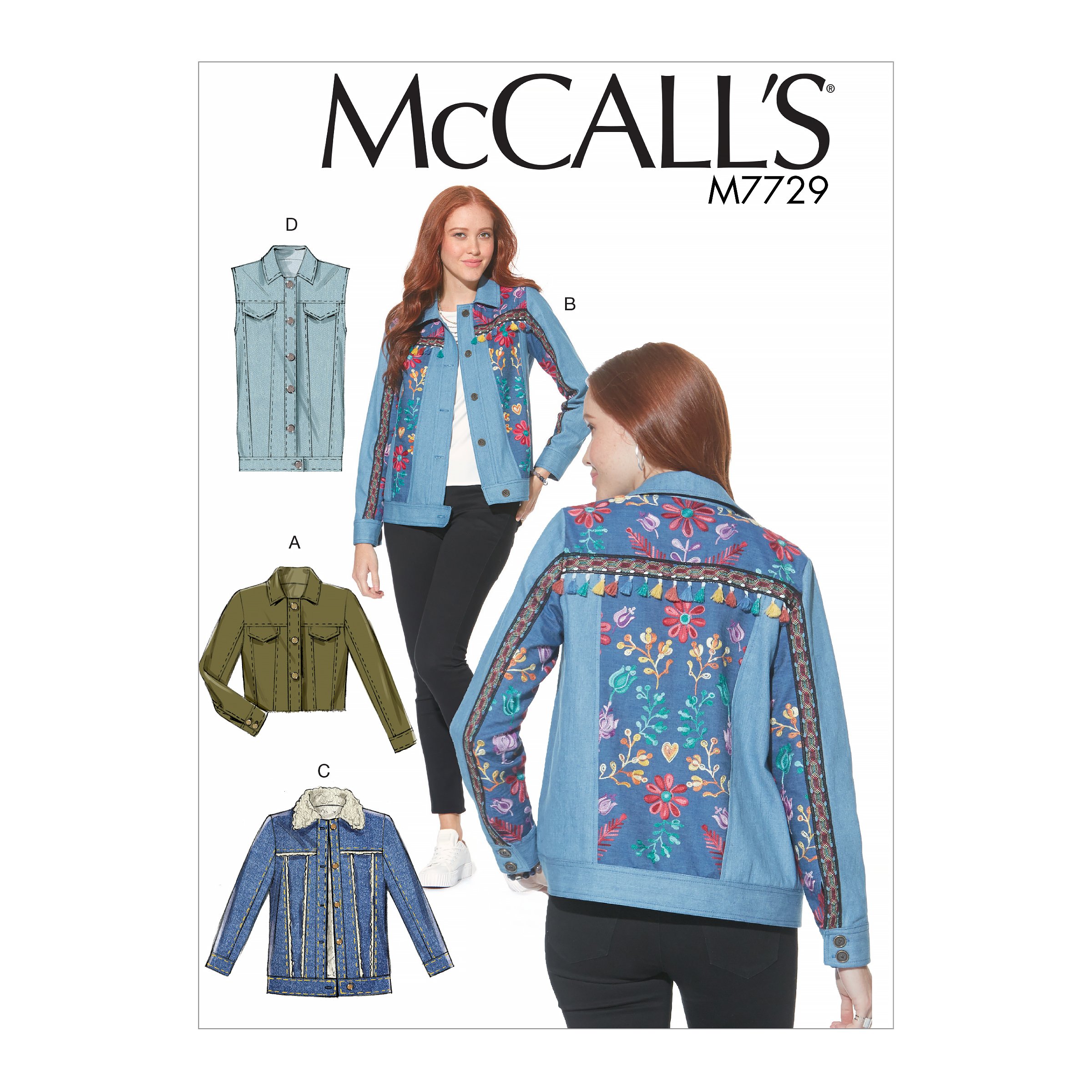 Mccall's Patterns Misses Jackets and Vest Sewing Pattern, Tissue, Multi-Colour, 17 x 0.5 x 0.07 cm, M7729E50