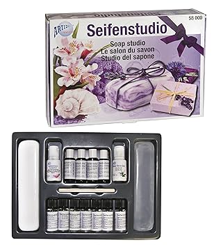 CREARTEC Sapolina Seifenstudio - Seifengießen für Anfänger geeignet - Seifenfarbe, Seifenduftöl, Seifenblock - Herstellung he