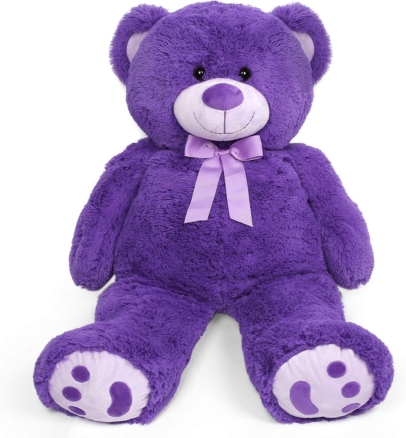 LotFancy 17" Teddy Bear Stuffed Animals Plush, Cuddly Stuffed Bear with Footprints, Gifts for Kids Girls Boys Birthday Valentines Mothers Day Party Favor: Toys & Games