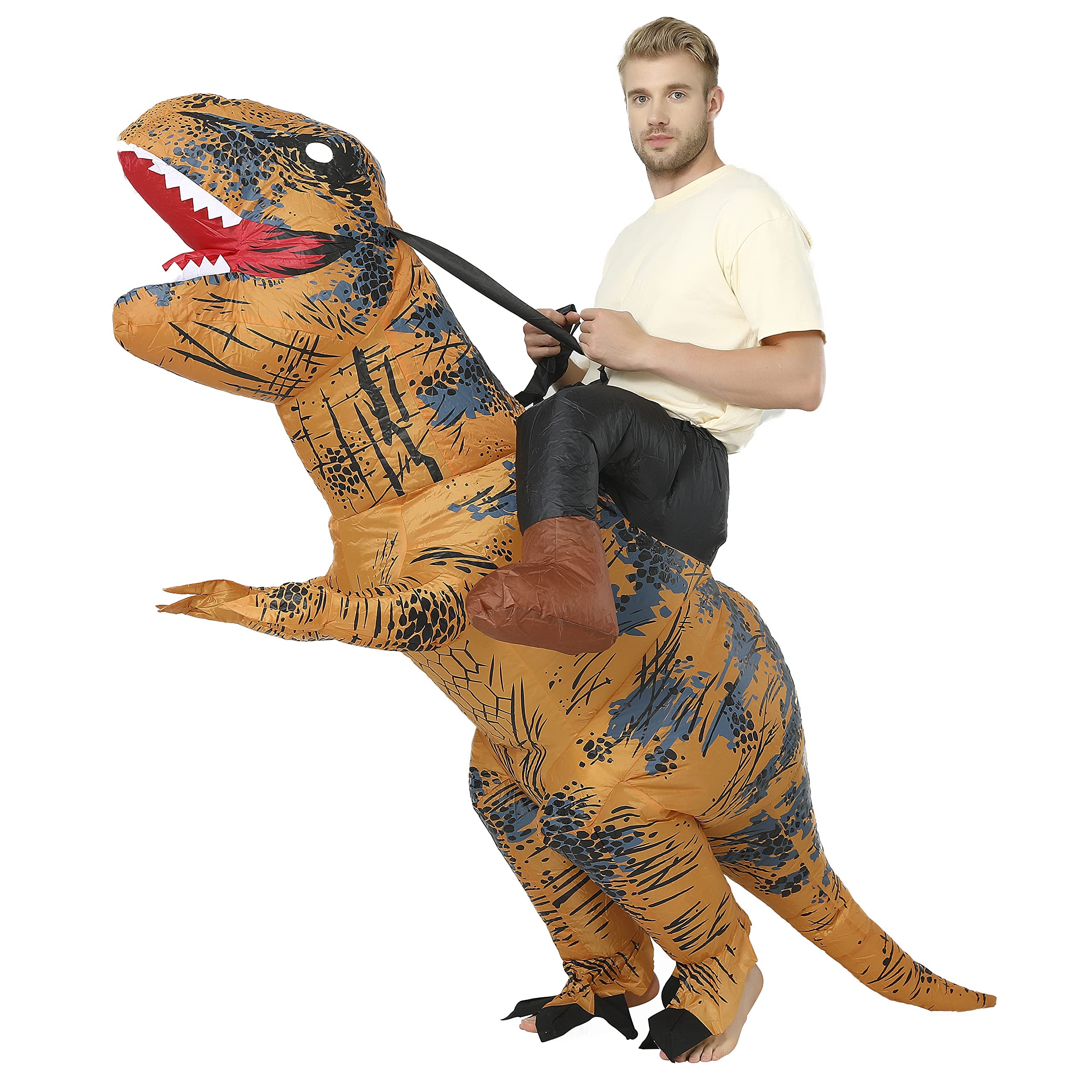 FXICH Inflatable dinosaur Costume for Adult,Halloween Csotume for Adult,Inflatable Costumes,Unisex Adult inflatable costume