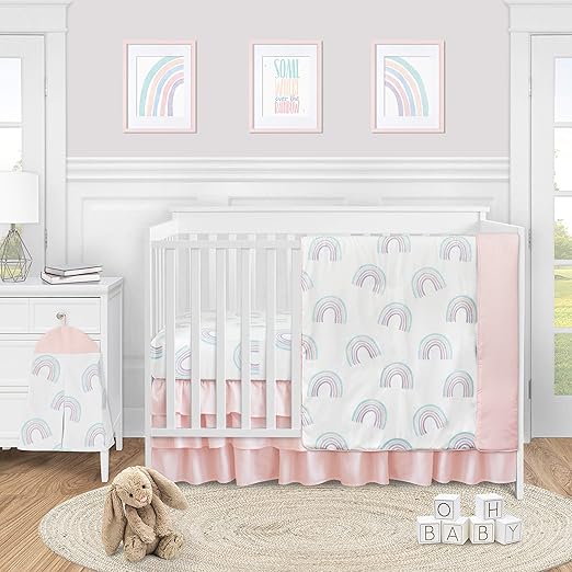 rainbow crib bedding