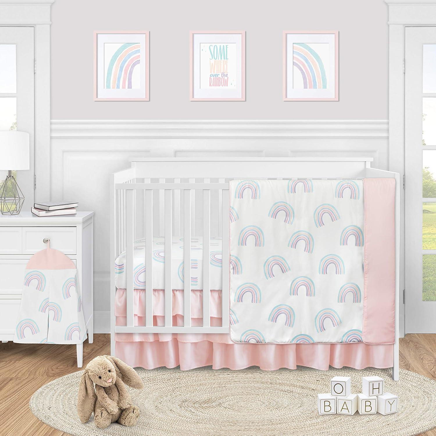 pastel cot bedding