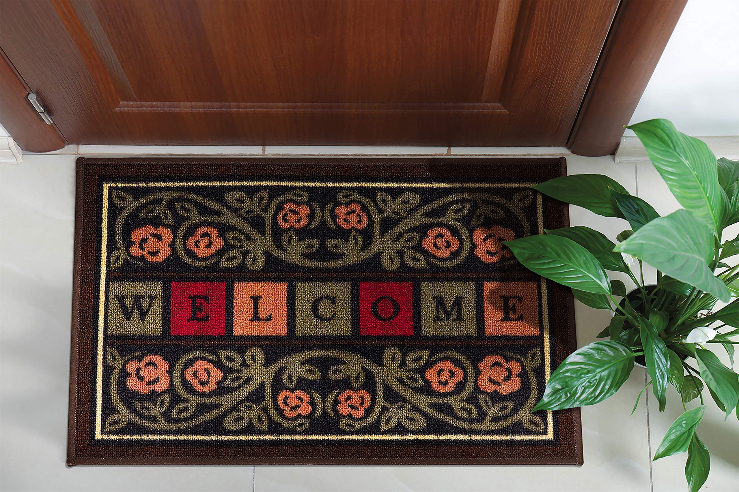 Ottomanson Doormat, 20" X 30", Multicolor Welcome