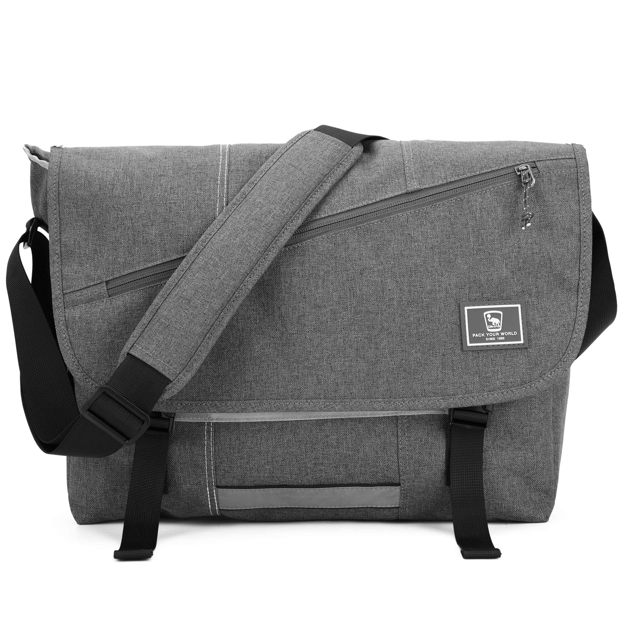 OIWAS Messenger Bags for Mens Shoulder Bag, 15.6 Inch Laptop Satchel Bag Men Bag Anti Theft School Travel Work Grey
