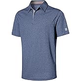 Men's Polo Shirts Short Sleeve Cotton Blend Moisture Wicking Dry Fit Performance Collared Golf Shirts for Men