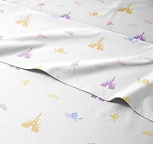 Amazon.com: Princess Sheet Set, Girls Sheets, Kids Sheets, Full Size ...