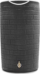 Good Ideas IMP-D50-DAR Impressions Downton Rain Saver Rain Barrel, 50 Gallon, Dark Granite