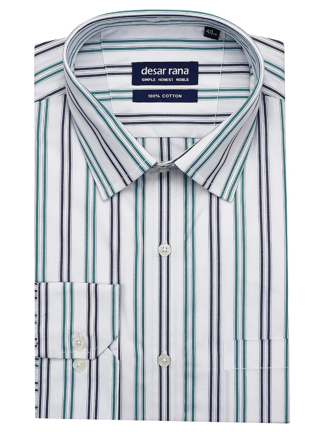 black and white striped formal shirt