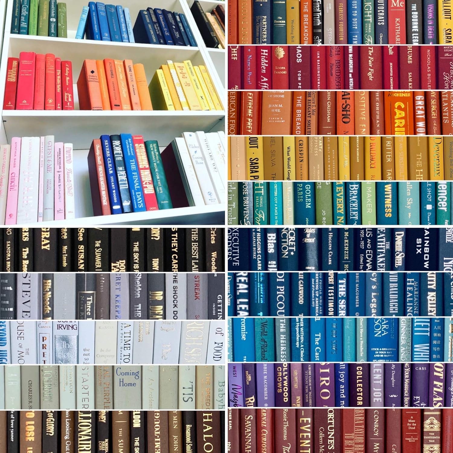 Real Books by Color for Decor Choose your