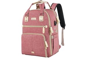 SINVICKO Crochet Bag, Knitting Bag Backpack and Totes Organizer with USB Charging Port, Large Yarn Storage Tote Bag