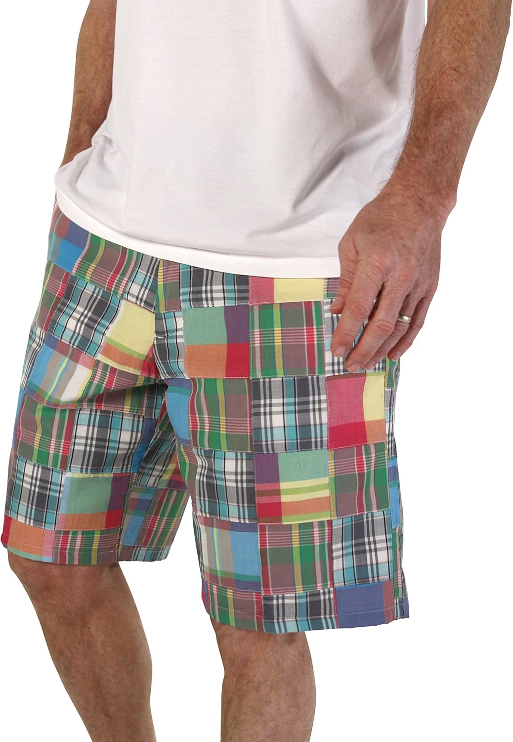 Cape Madras Men's Madras Plaid Bermuda Shorts, Lenox (40) at Amazon Men