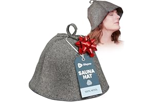 LifePro Wool Sauna Hat - Traditional Russian Banya Hat for Men and Women, Indoor and Infrared Sauna Accessories, Protects from Overheating & Hair Damage, Felt Wool Cap