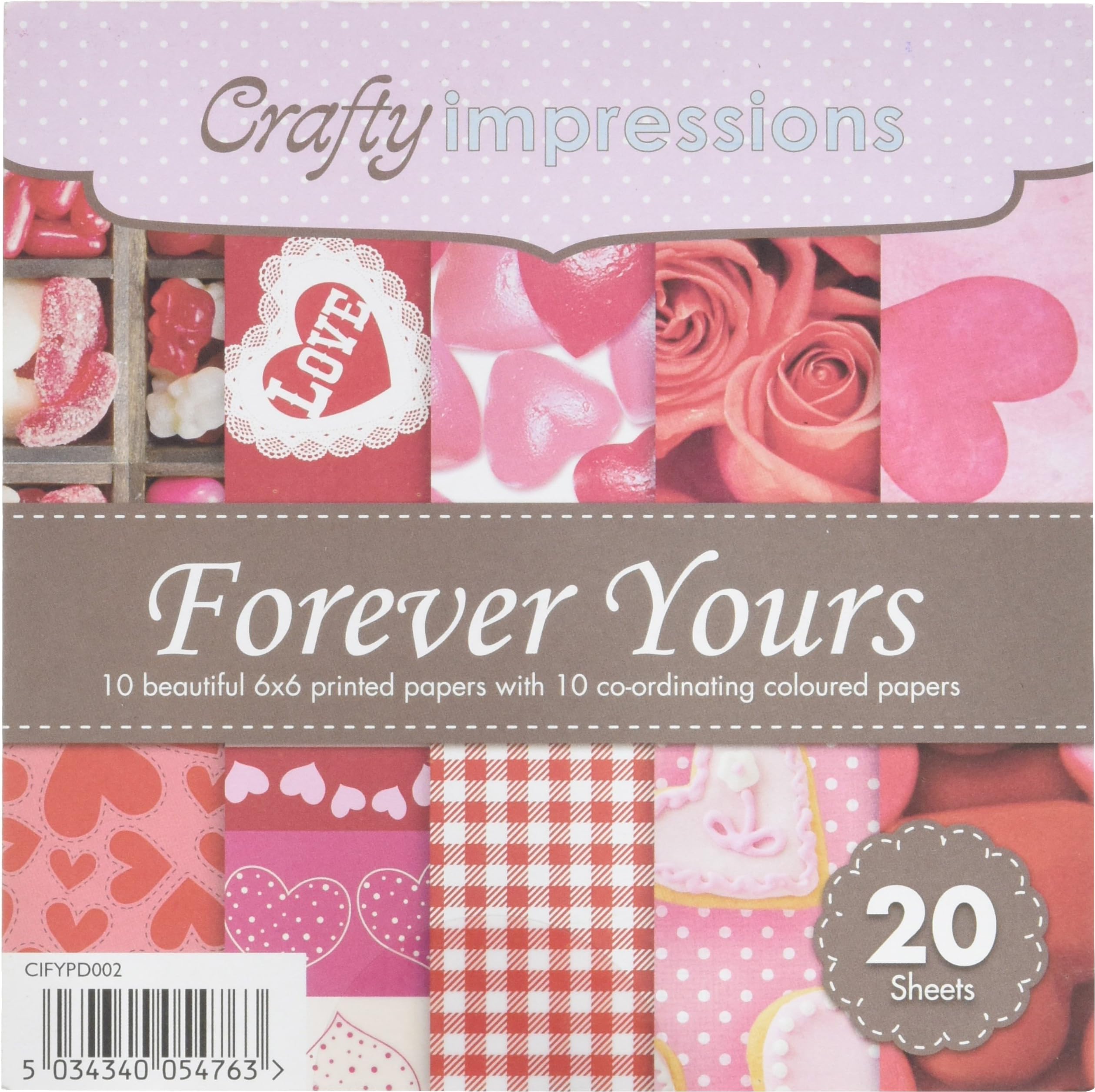 Crafty Impressions 6 x 6-inch Patterned Paper Pad,