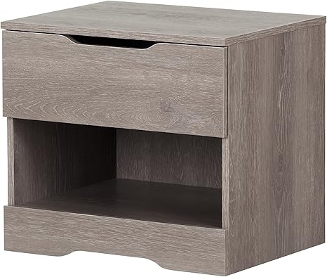 Amazon Com South Shore Holland 1 Drawer Nightstand Sand Oak Furniture Decor