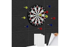 9PCS Dart Board Wall Protector - 12"x12"Felt Dartboard Wall Protection,Self-Adhesive Dart Board Surround Backing,for Man Cave, Party & Game Room