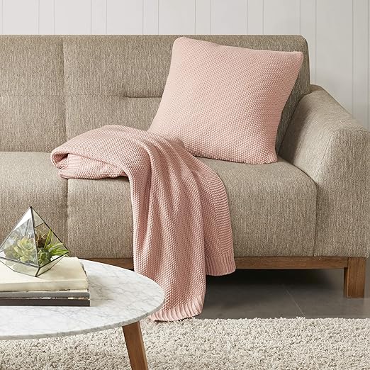 Amazon Com Ink Ivy Bree Knit Luxury Throw Coral 50x60 Knit